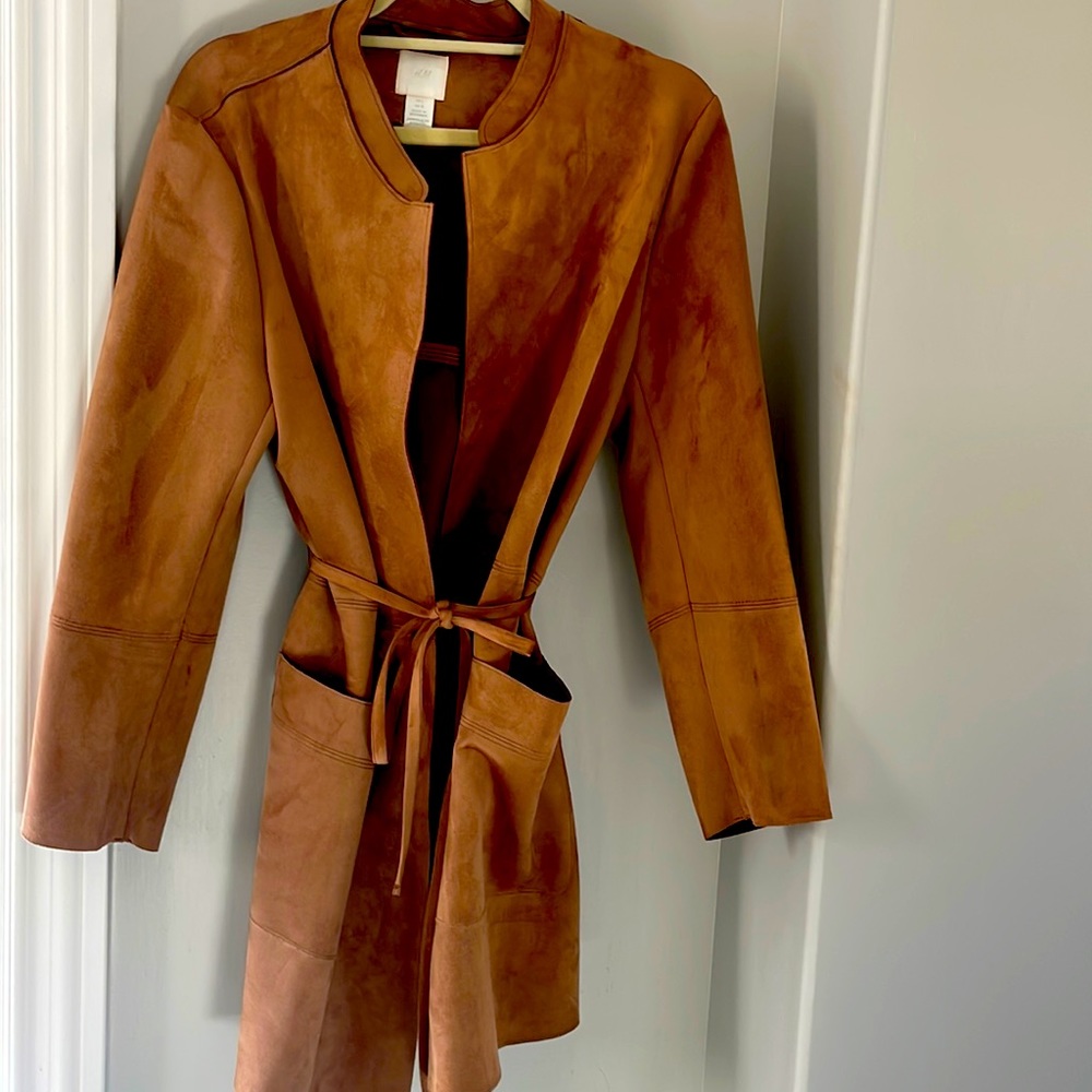 Faux suede coat